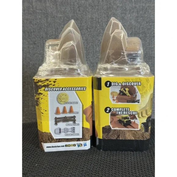 NEW Sealed Tonka Mud Rescue Utility Tow Truck Die Cast Blue Yellow Lot Of Two - Picture 3 of 4